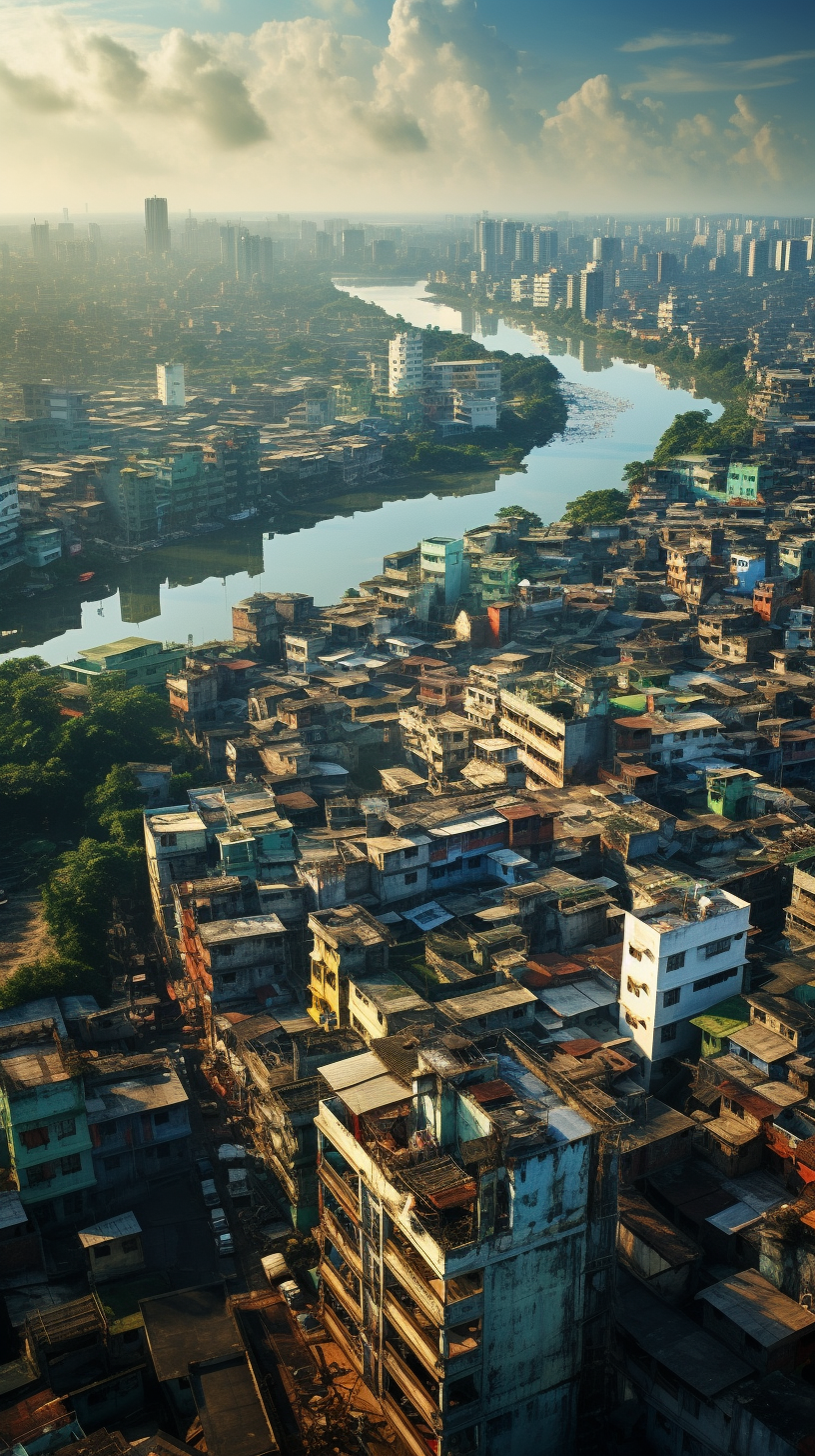 Breathtaking View of Bangladesh City