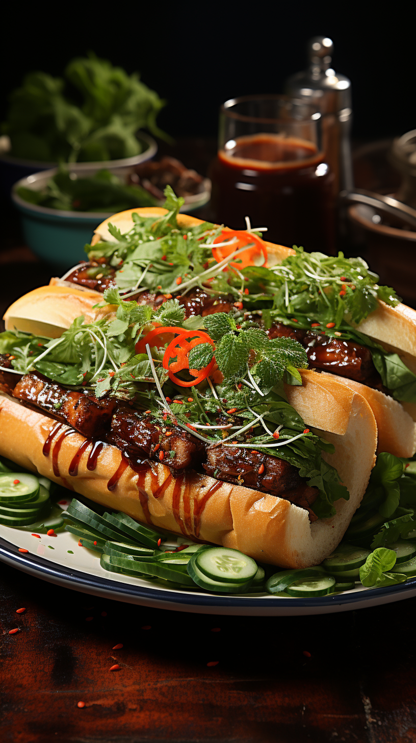 Fresh and Tasty Banh Mi Sandwich