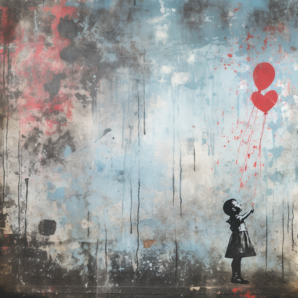 Abstract texture background in Banksy style