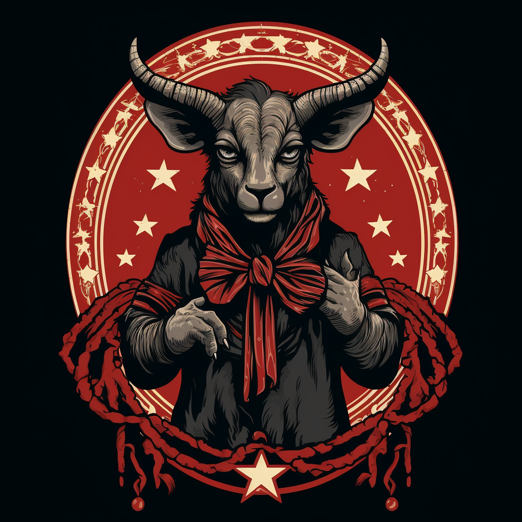 Baphomet as New Year's Baby 2024