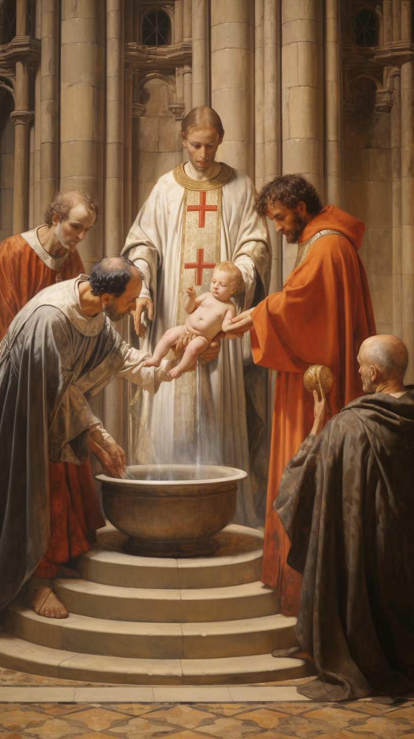 Painting of Baptism of Clovis