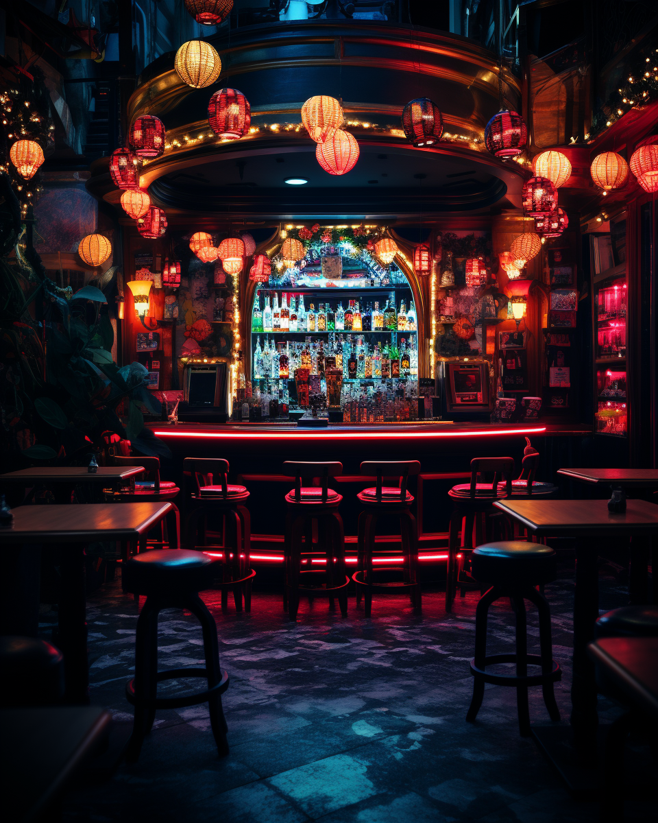 Moody bar with fantasy elements