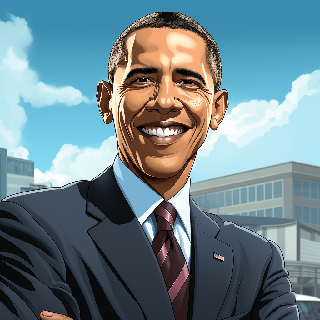 Barack Obama as a Comic Figur