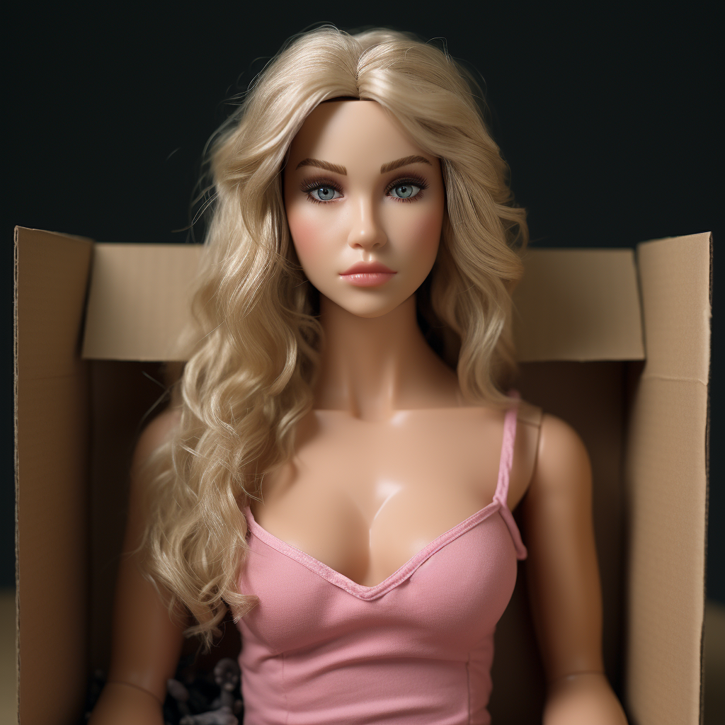 Closeup of Barbie Doll Box