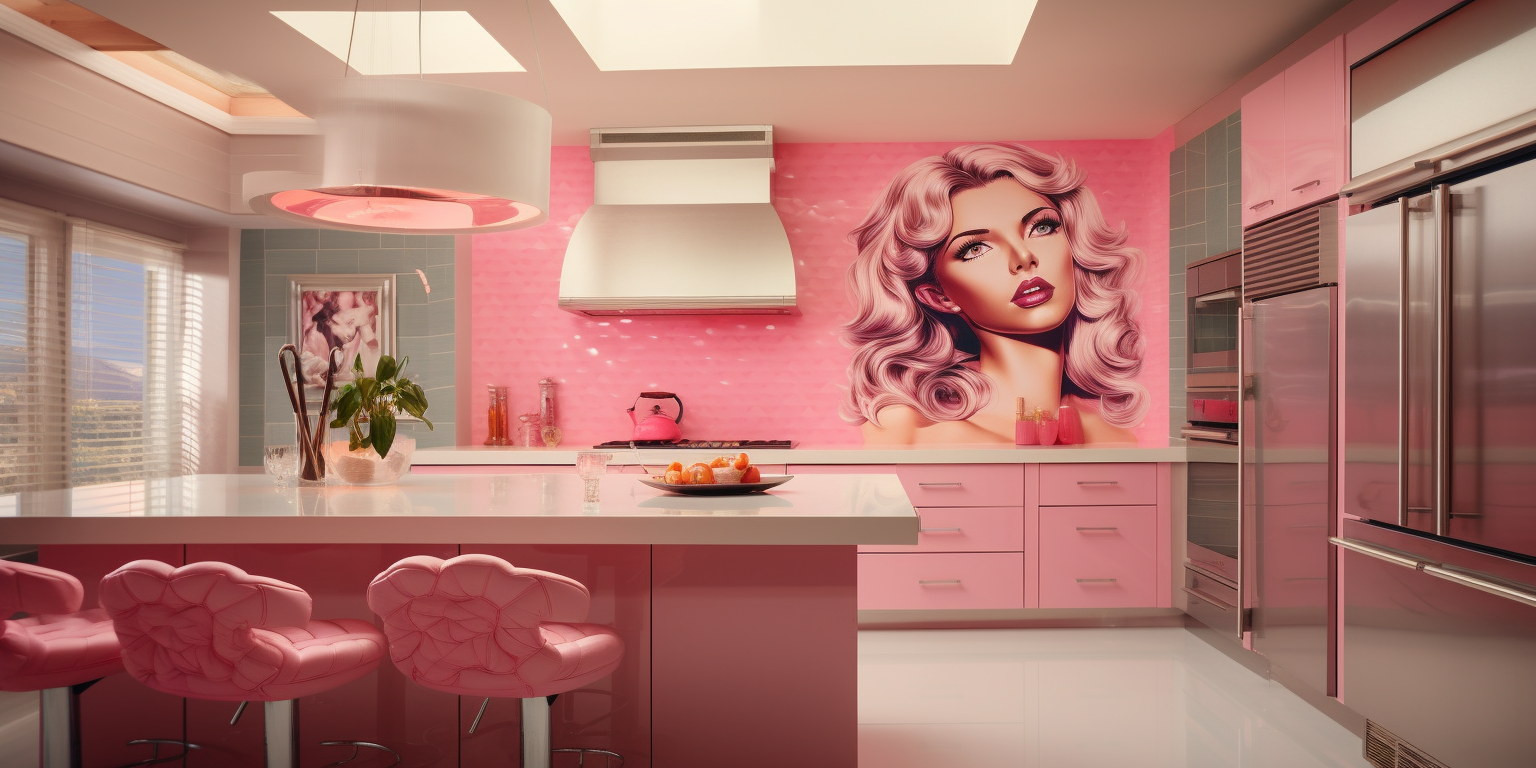 Beautiful kitchen in Barbie house