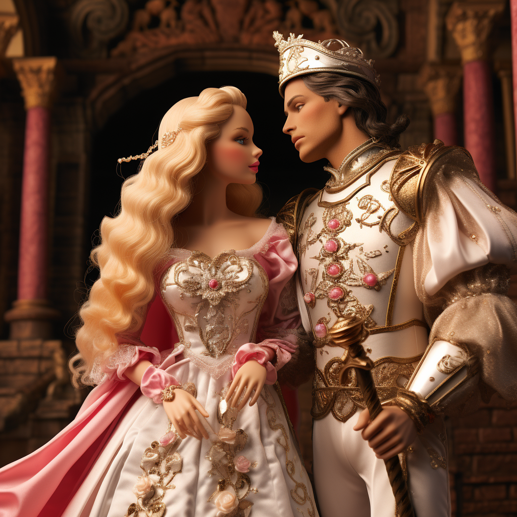 Barbie and Ken Renaissance Style Artwork