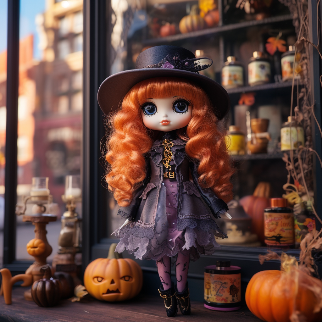 Witch Barbie Blythe Doll with Ombre Hair