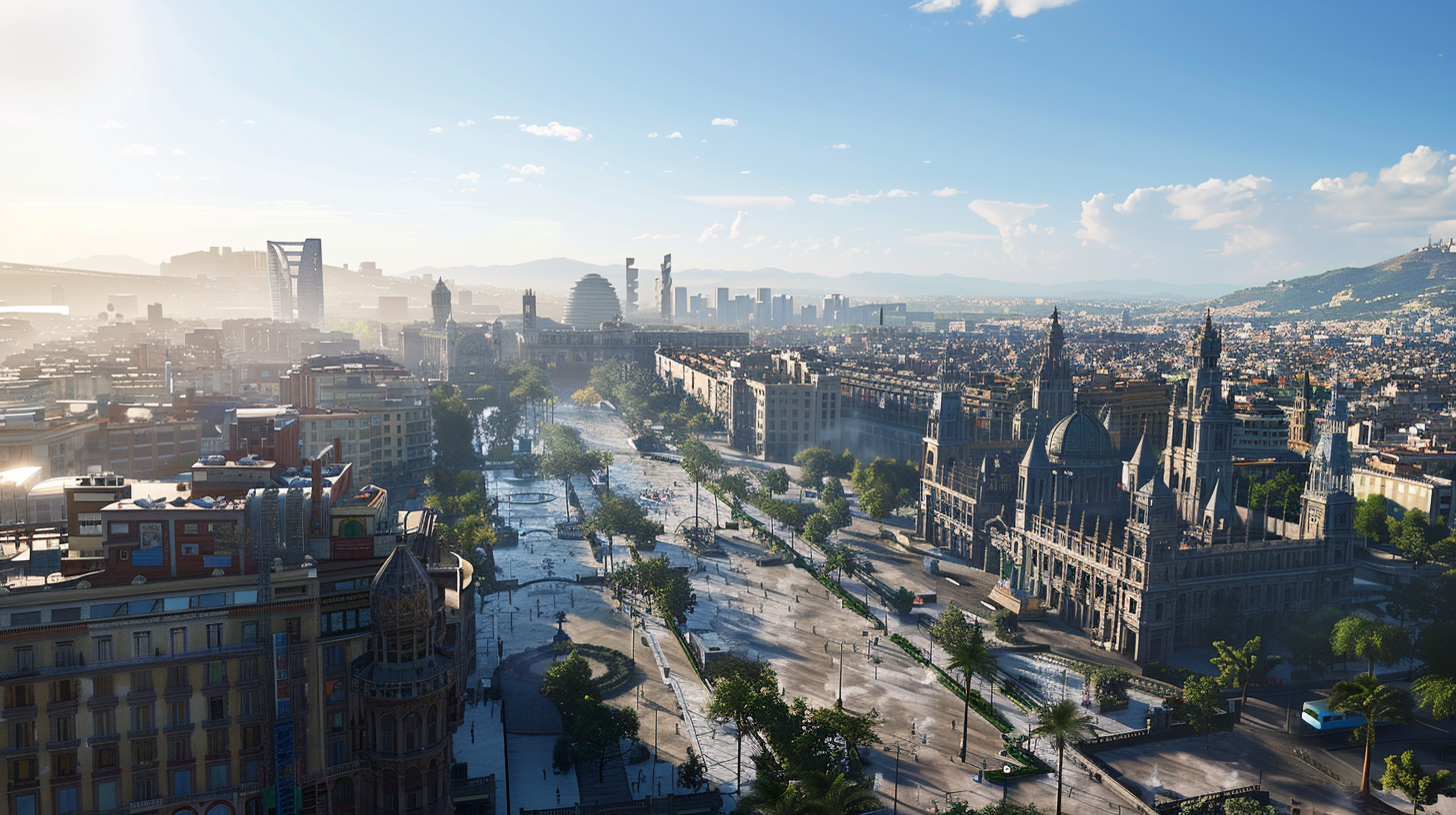 Stunning Barcelona Skyline Architecture