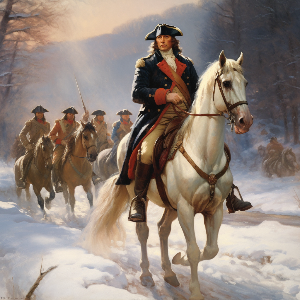 Iconic American landscape painting at Valley Forge