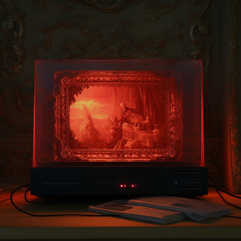 Baroque DVD Player with Red Light