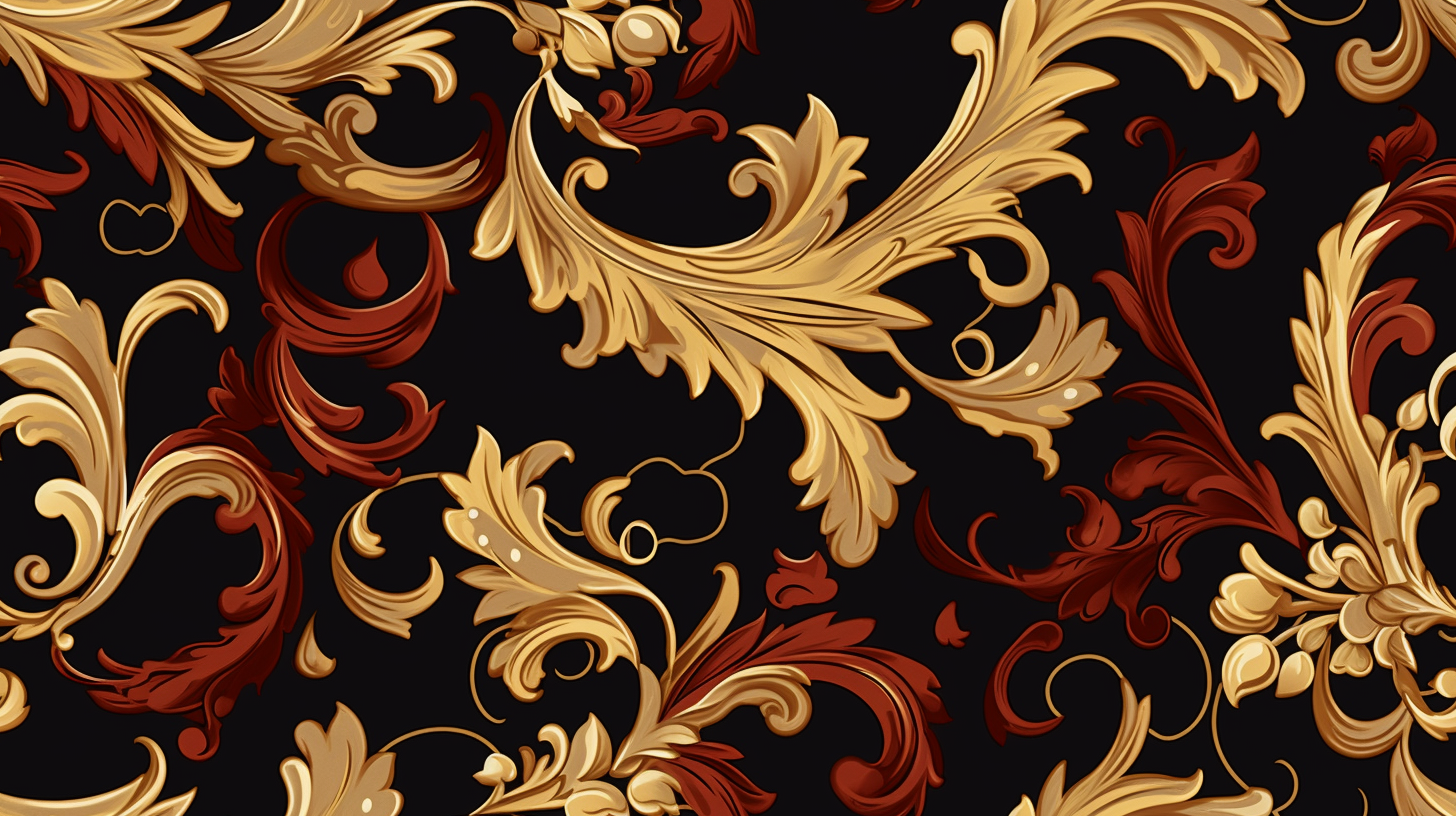 Baroque pattern tile for versatile designs