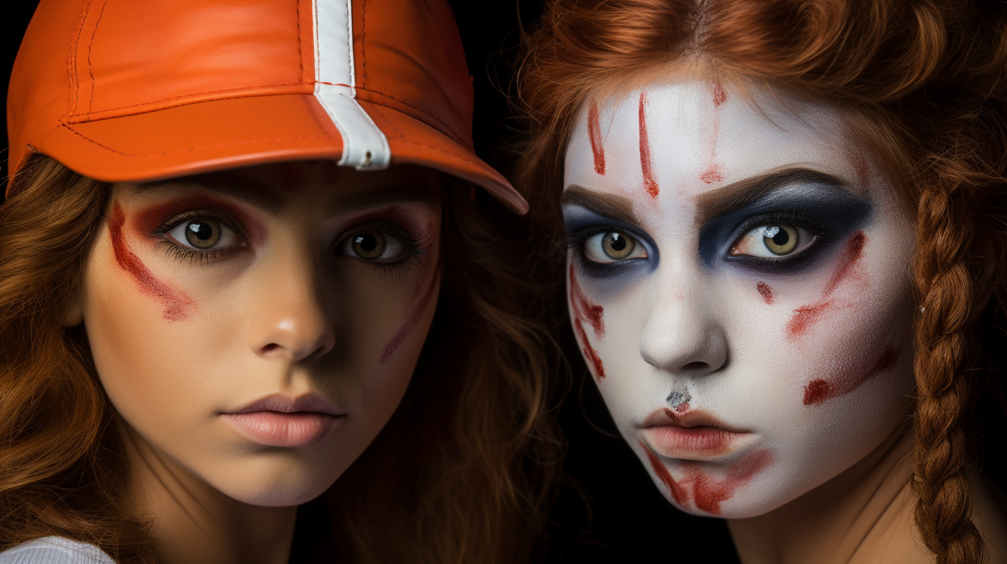 Baseball Furies face makeup image