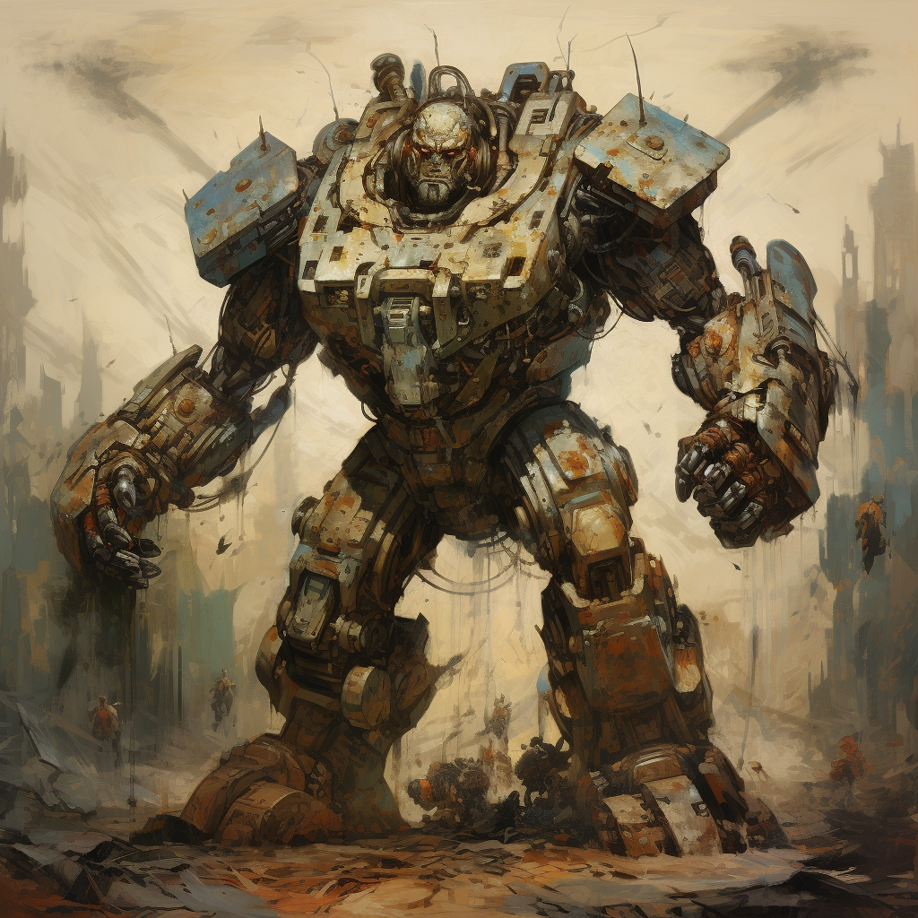 Basil Gogos Mech Warrior Art