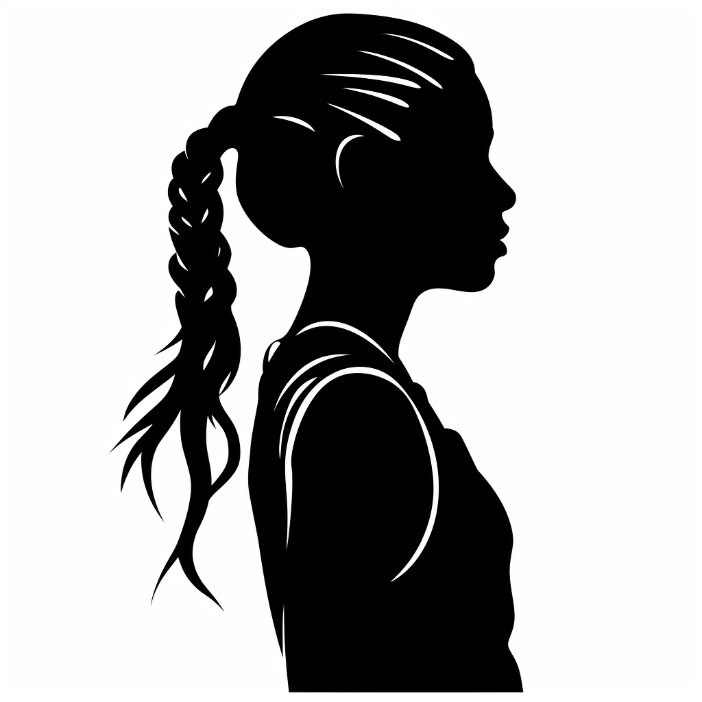 10-year-old basketball girl with braided hair