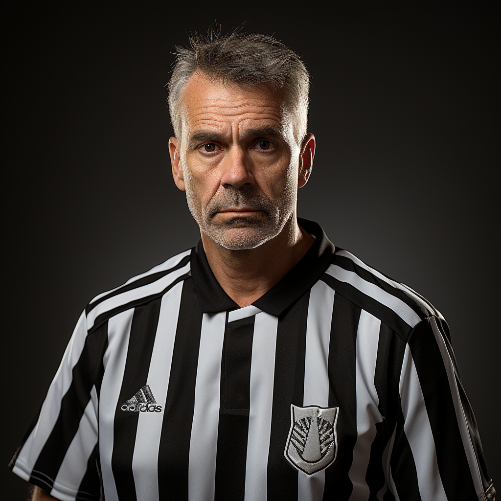 Studio portrait of a basketball referee