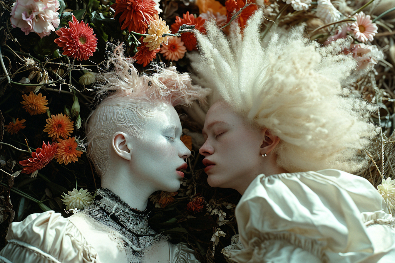 Albino Lesbian Love Tussle in Basquiat and Witkin Photo