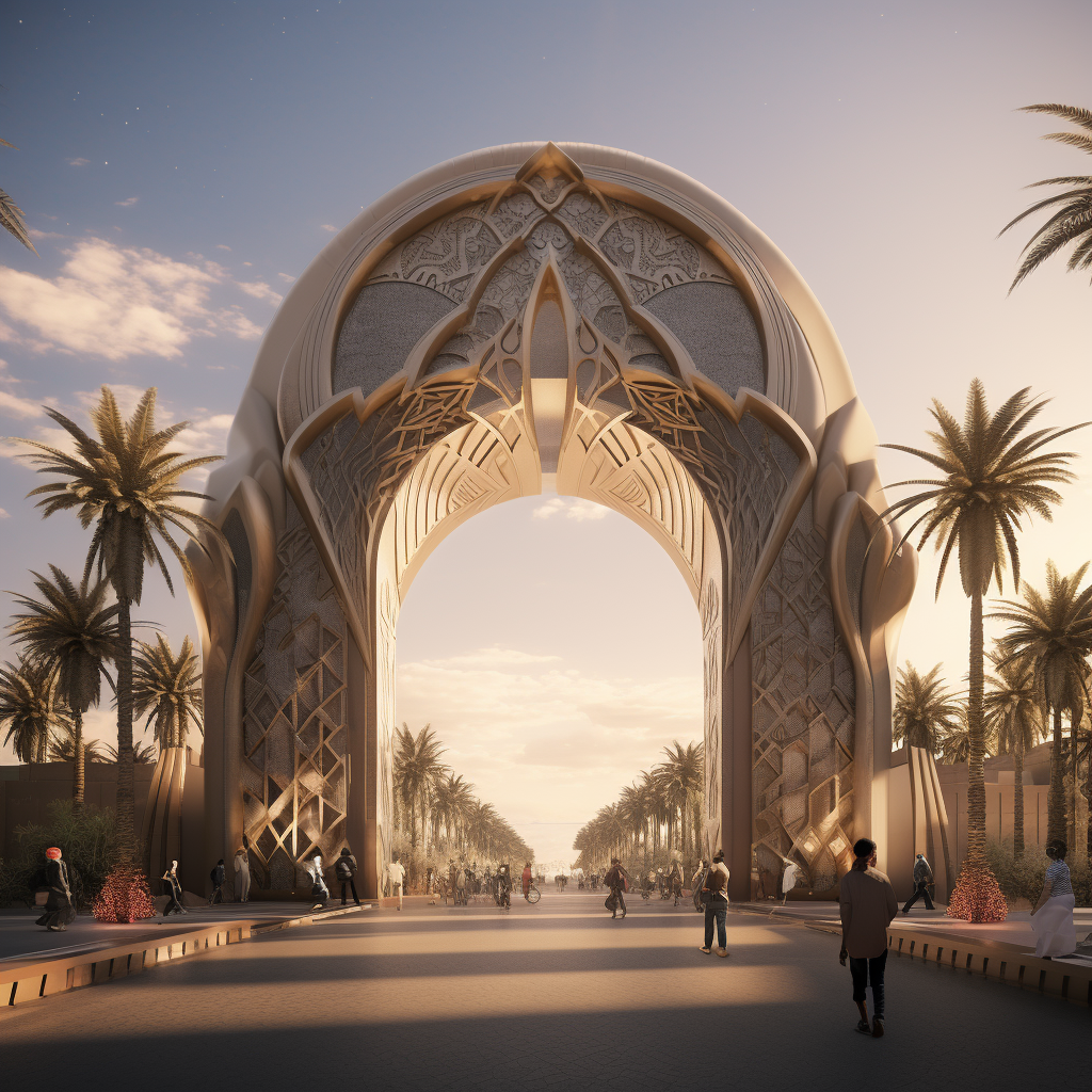 Modern Basra City Gate Design