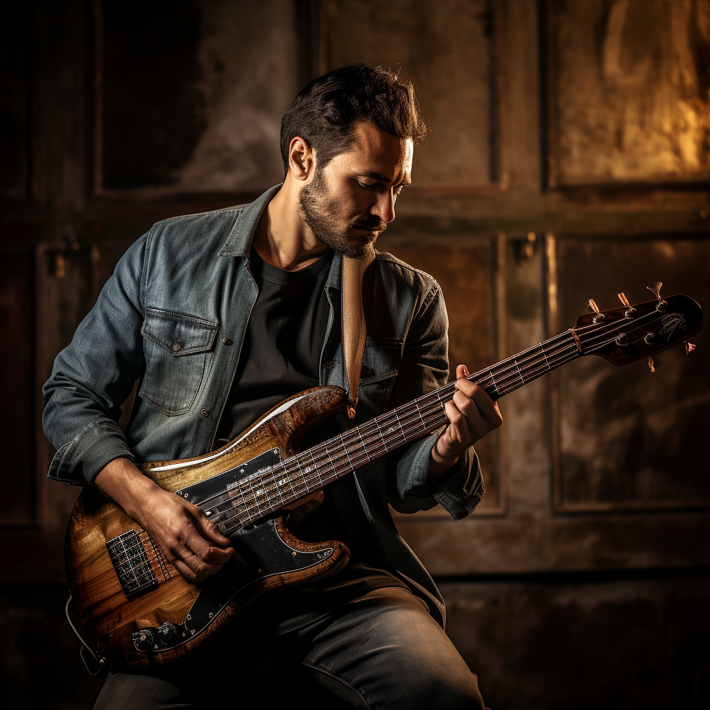 Image of a bass playing bass guitar