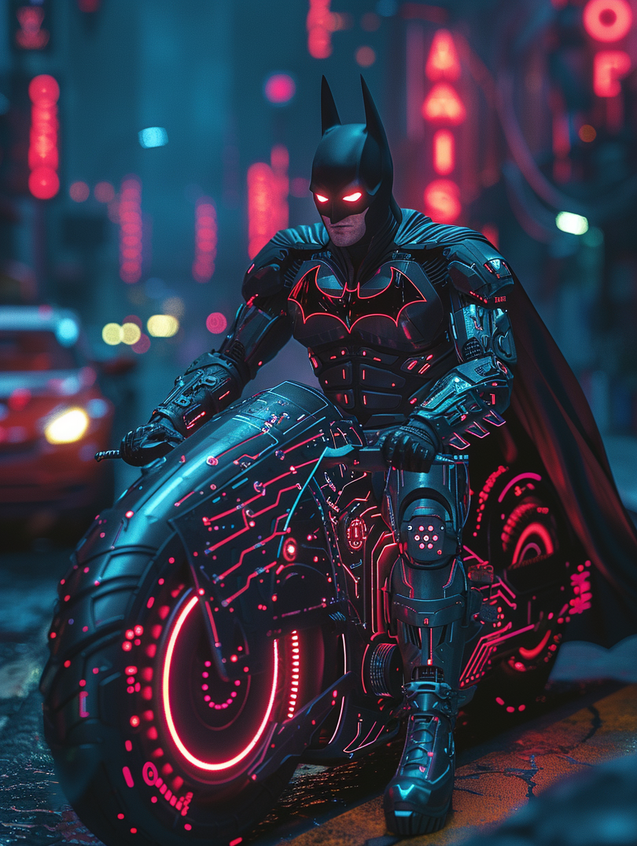 Batman Bat Bike Circuits Dark