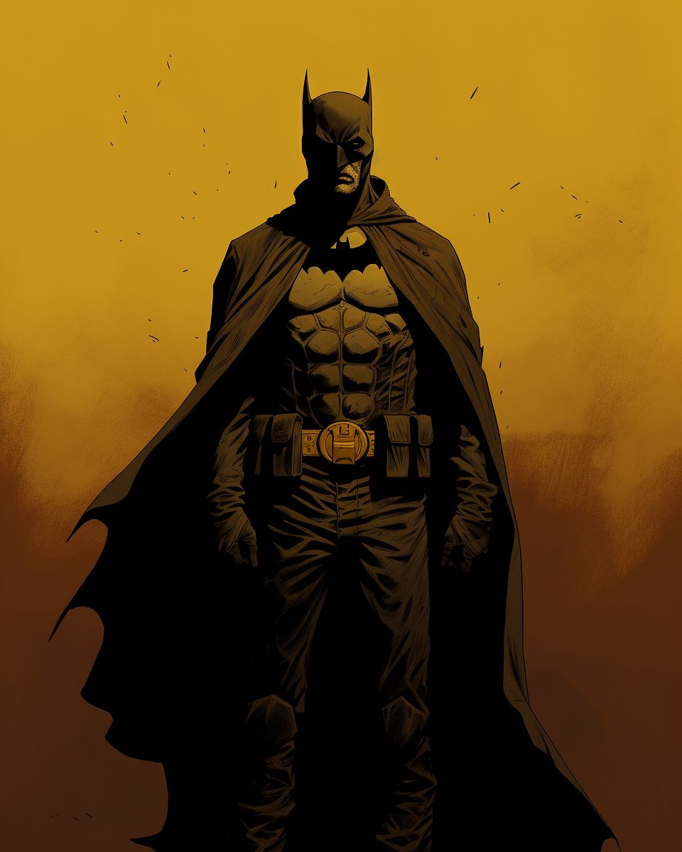 Batman unmasked Mike Mignola style