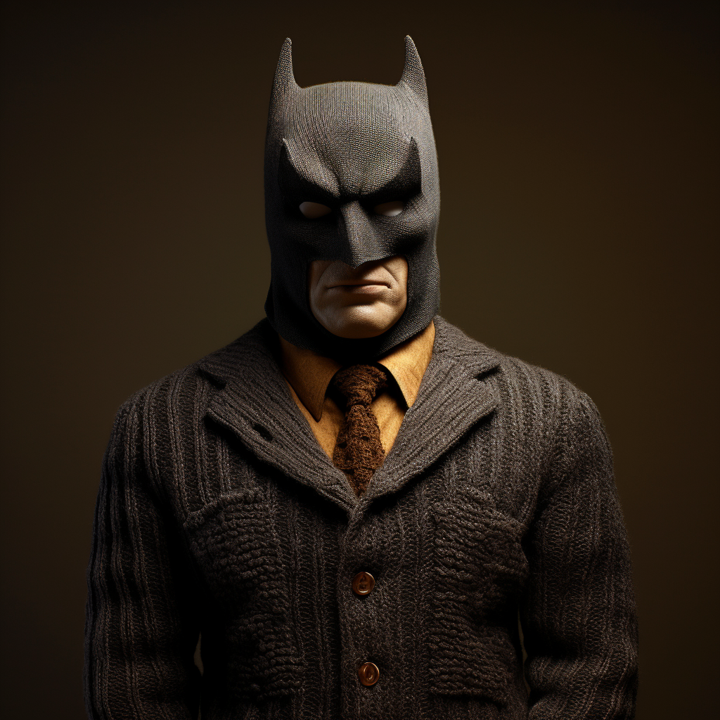 Batman wearing wool suit