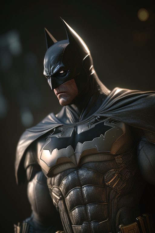 Realistic Batman in dynamic pose