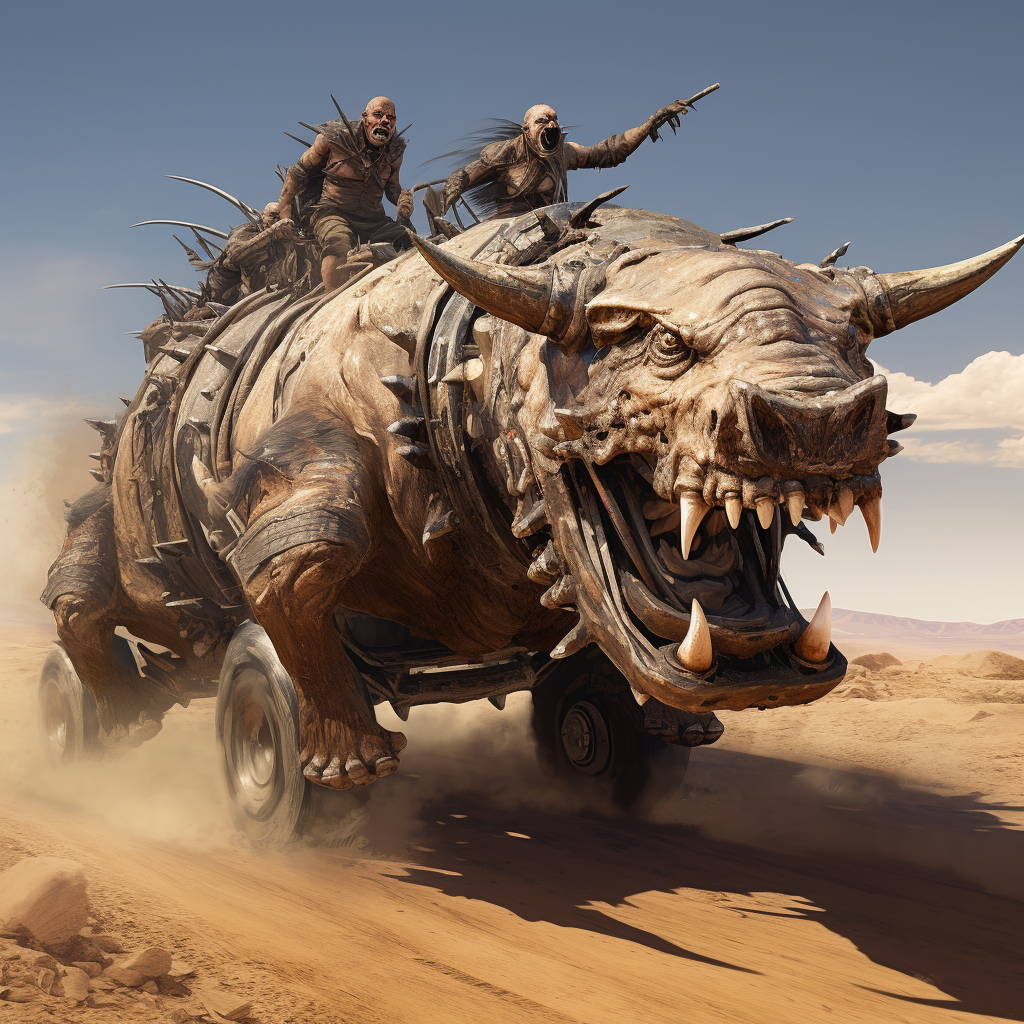 Warthogs pulling an epic battle chariot