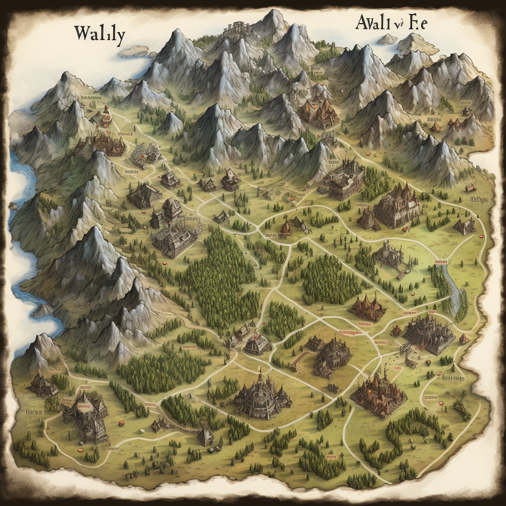 Detailed Medieval Battle Map Valley