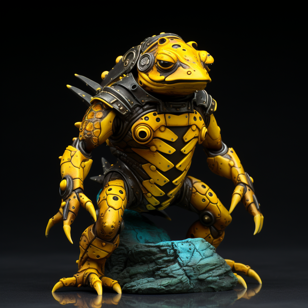 Yellow Poison Dart Frog, Battle Toads Inspired