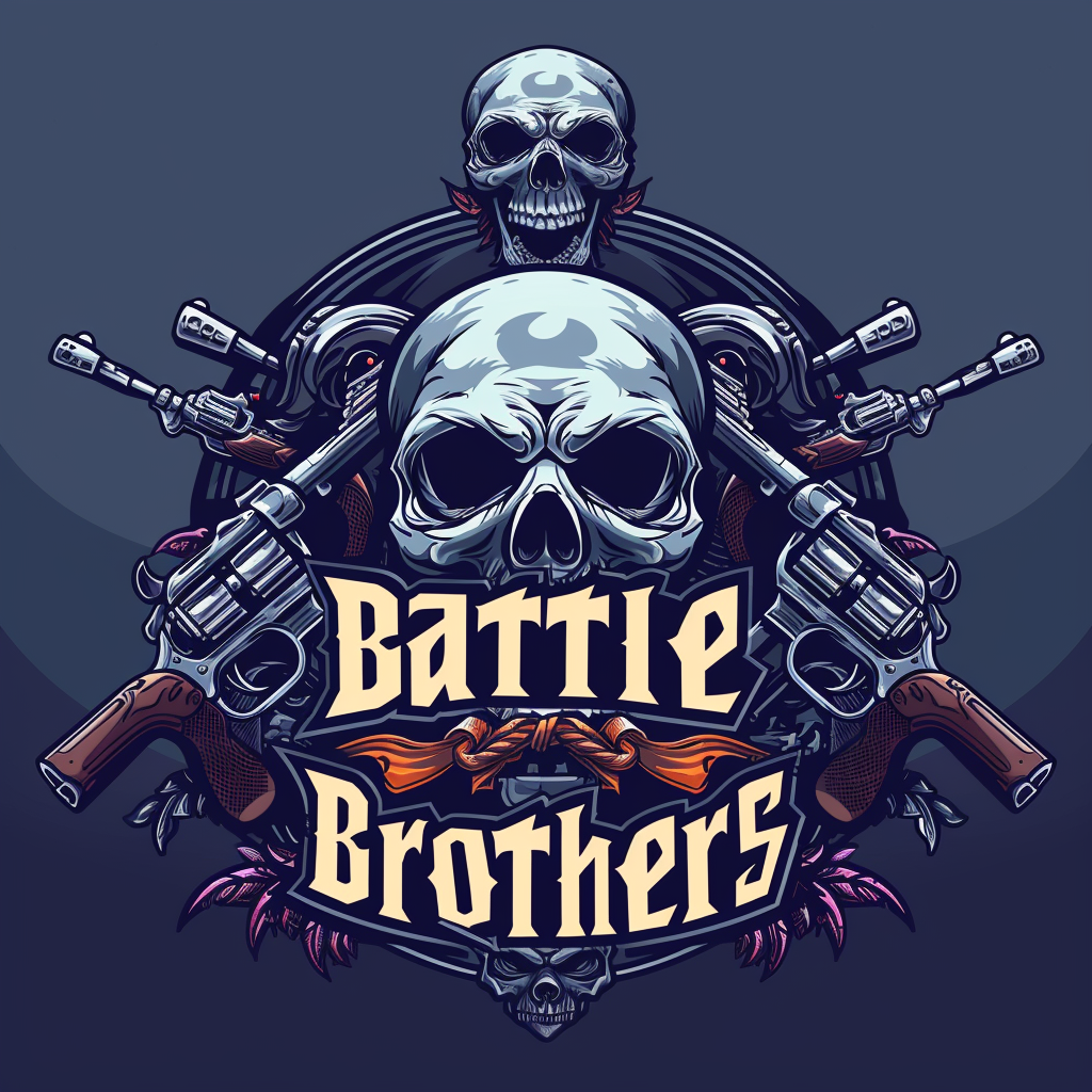 Battle Brothers Skull Guns Logo