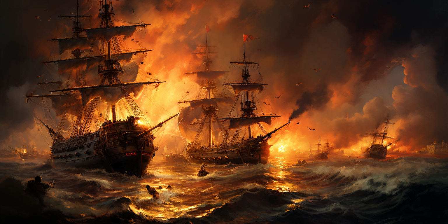 Aivazovsky's Battle of Focchies painting