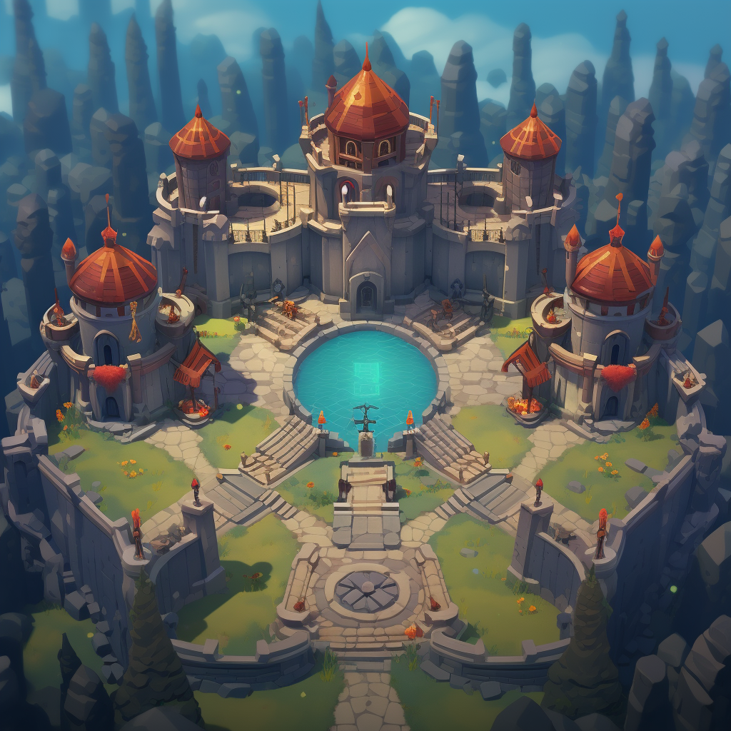 Battlerite game landscape, ancient Kiev, Slavic theme, dark fantasy