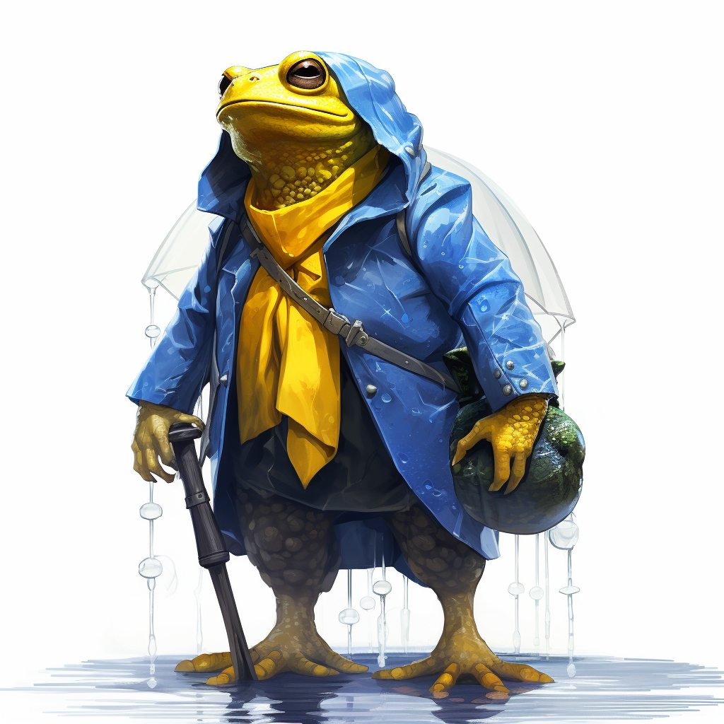 Yellow Poison Dart Frog Battletoad Character