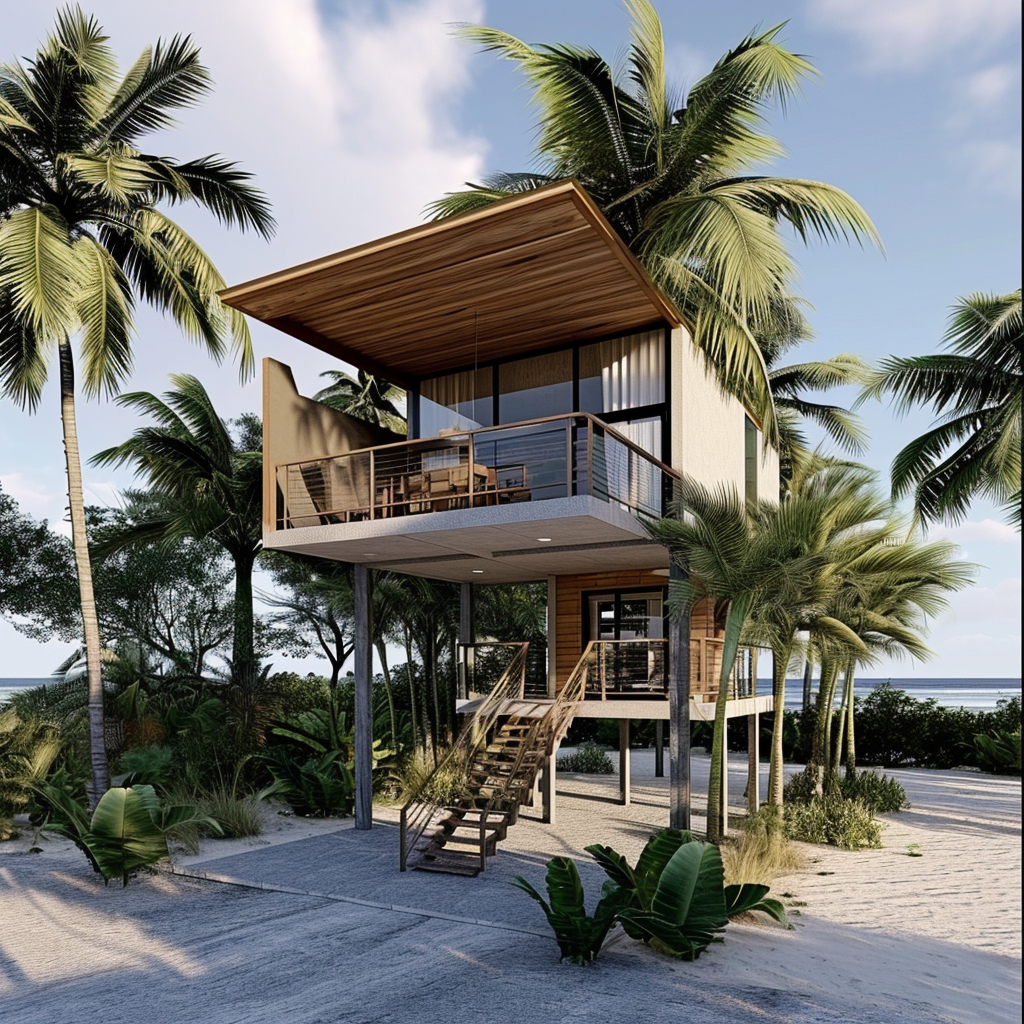 Modern beach house design