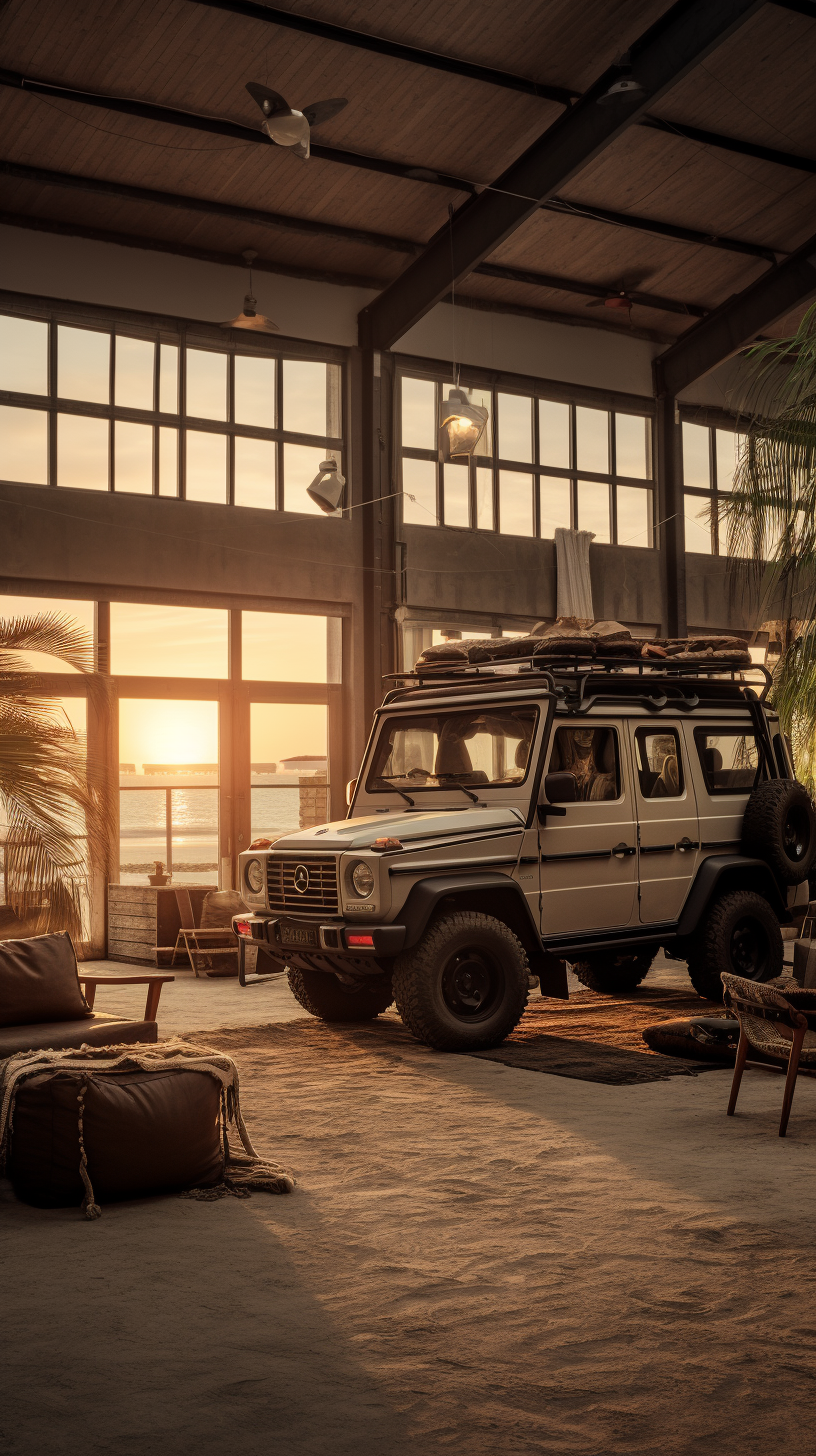 Industrial style loft with beach view