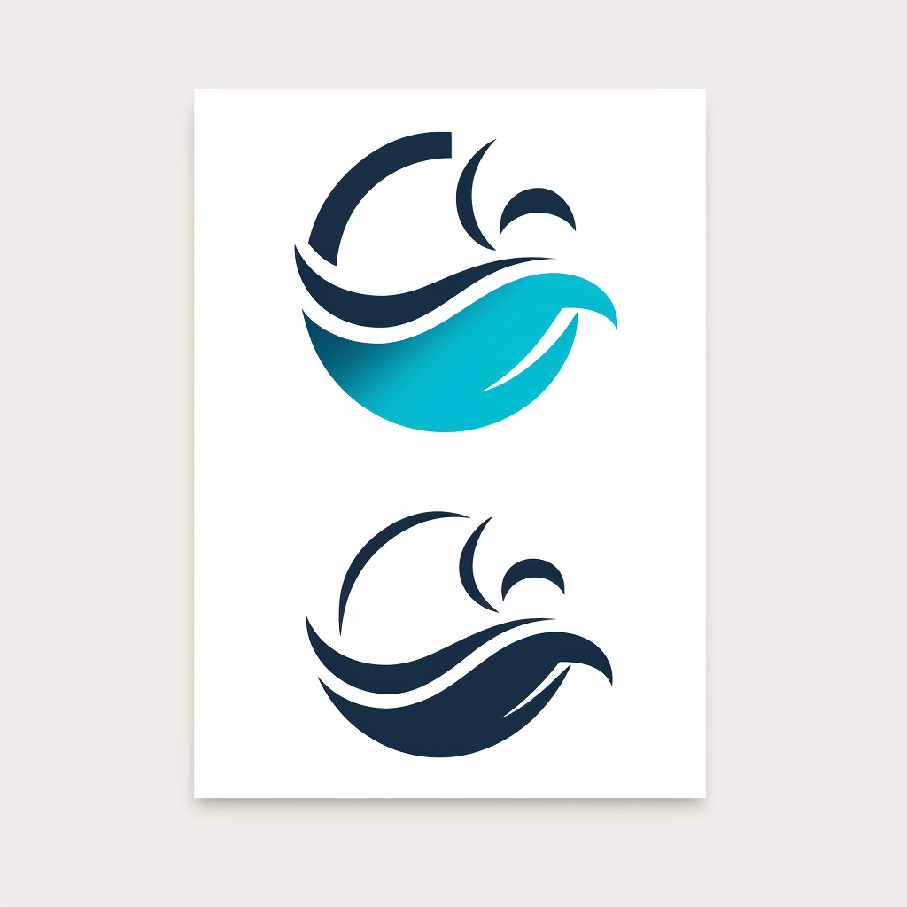 Minimalist beach trash pick up logo