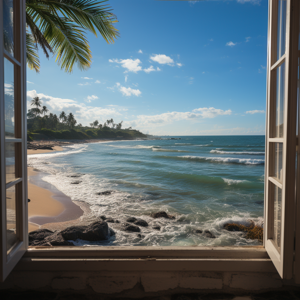 Beautiful beach ocean view