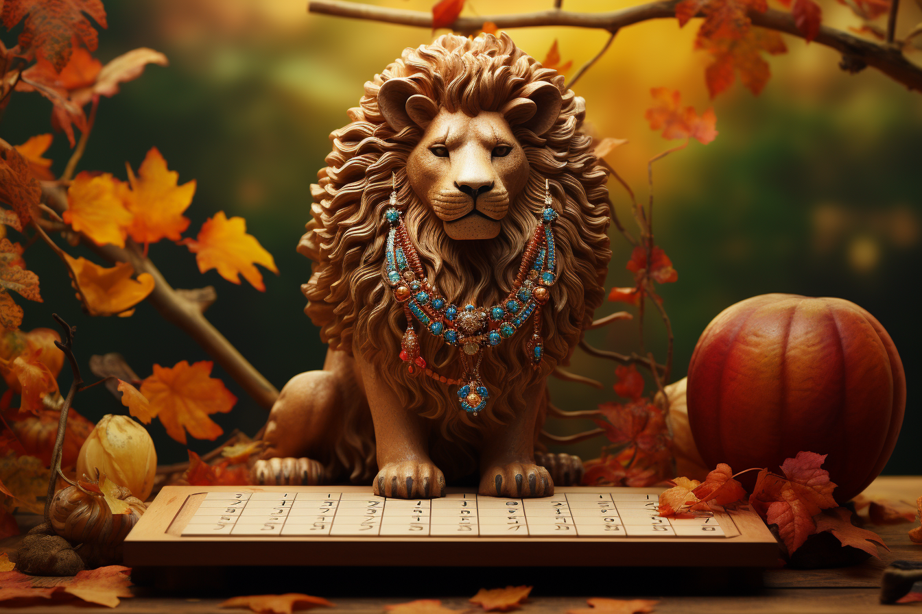 Detailed Lion Bead Sculpture Calendar