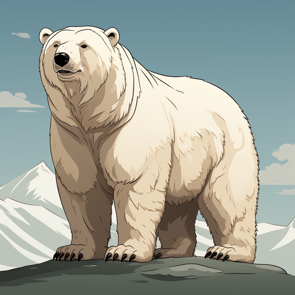 Bear full body flat background