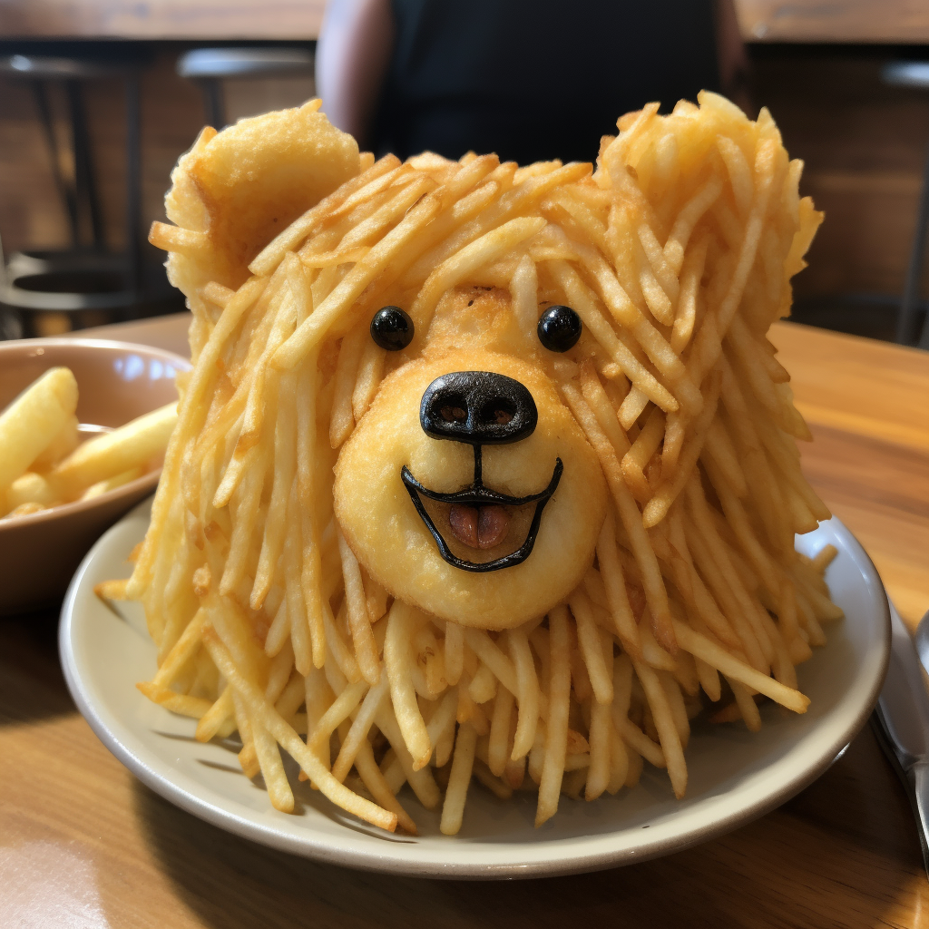 Bear Head on Fries