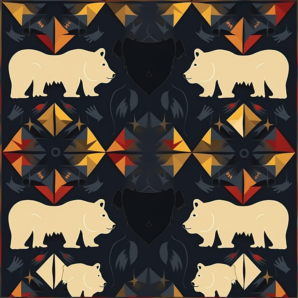 Bear logo patterns for designs