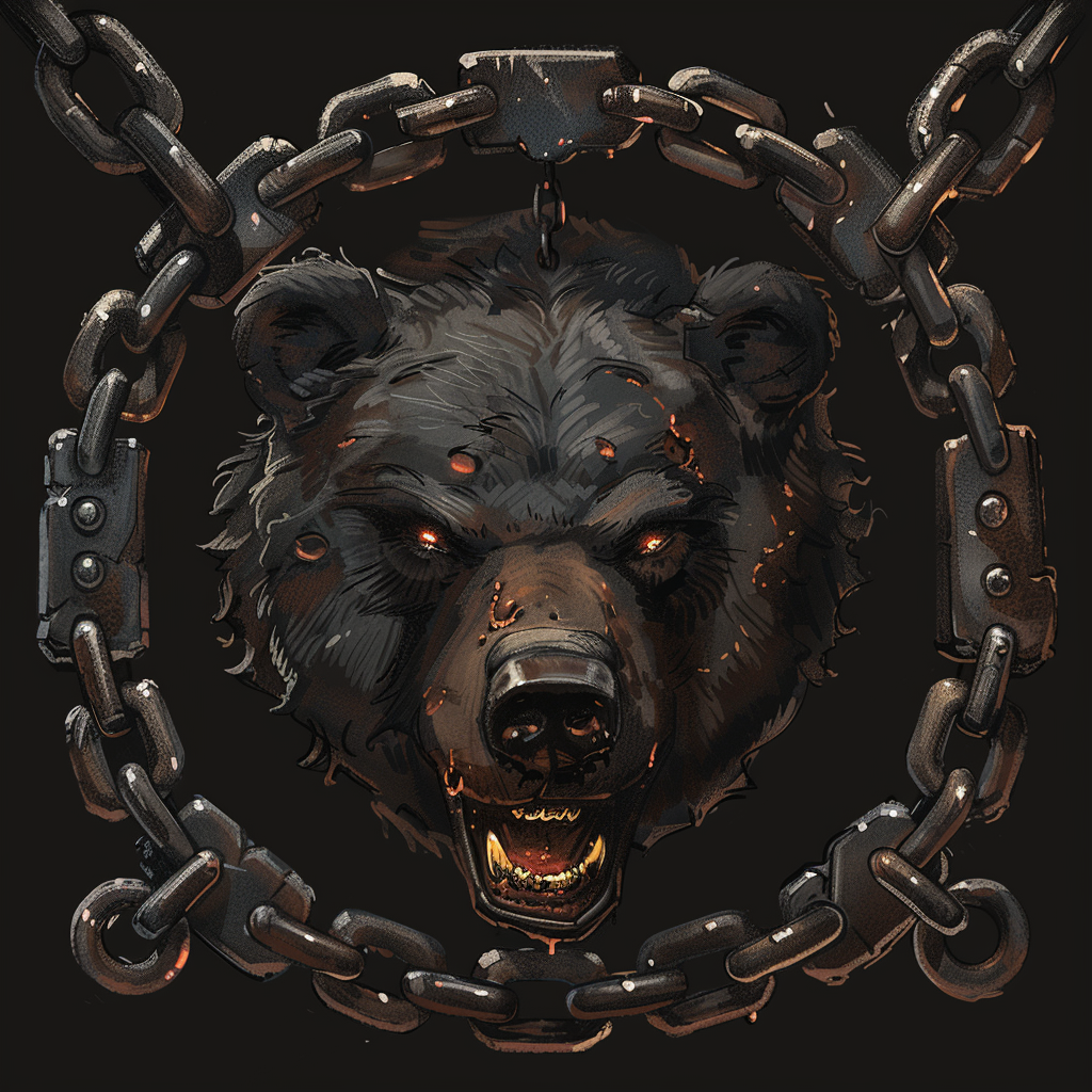 Bear trap digital art icon