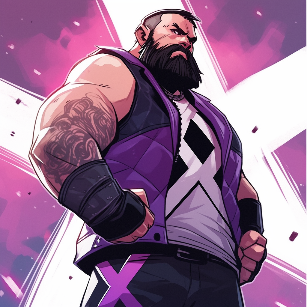 Bearded Wrestler in X-Men Attire