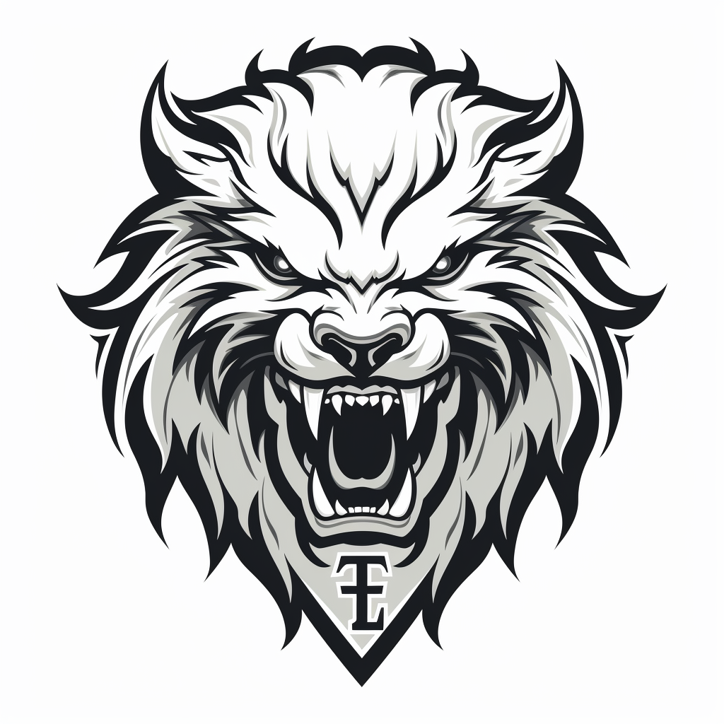 Black and white beast logo