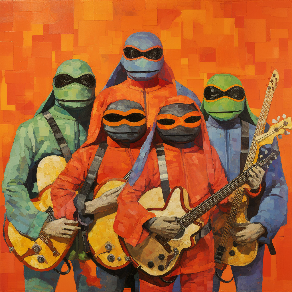 Beatles as the Ninja Turtles artwork