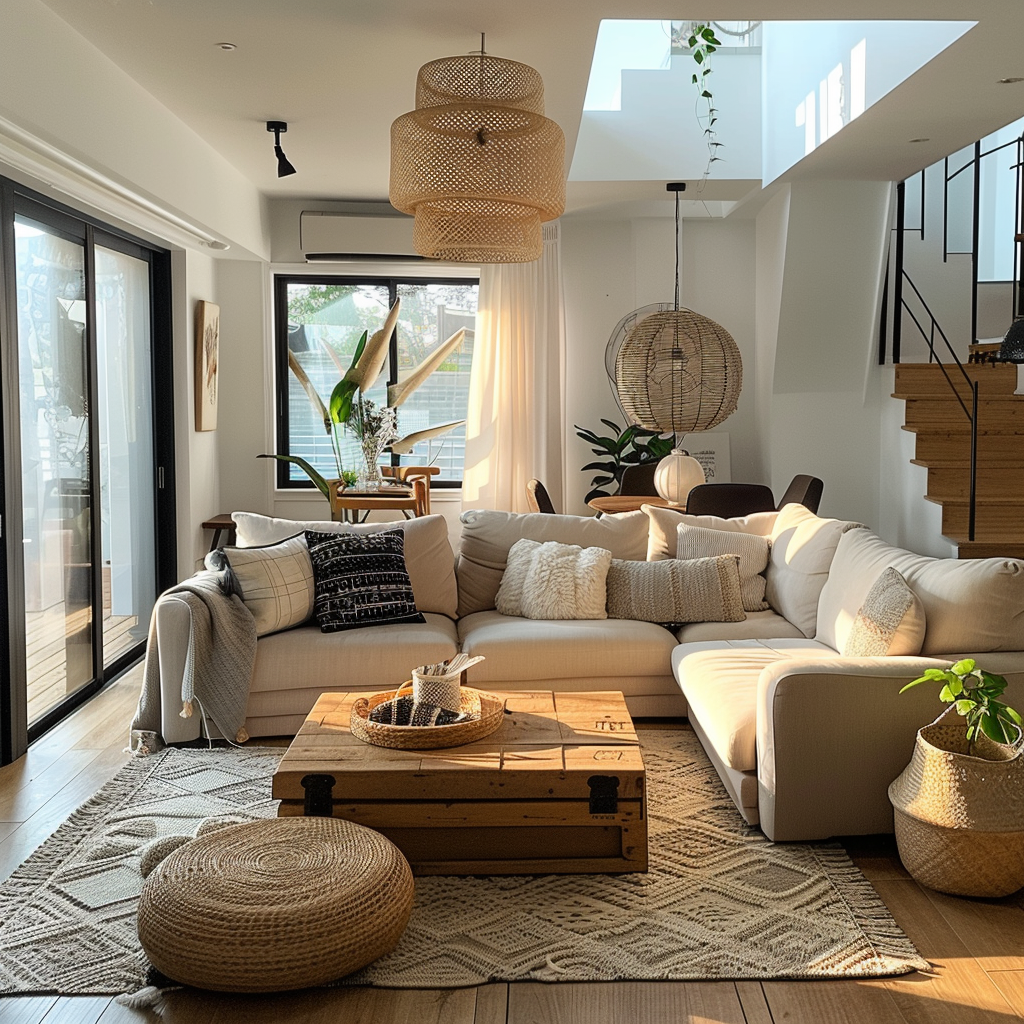 Modern Airbnb Living Room Interior