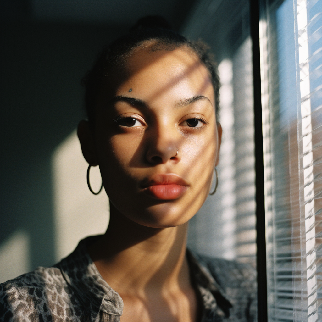 Portrait of Beautiful Black Girl