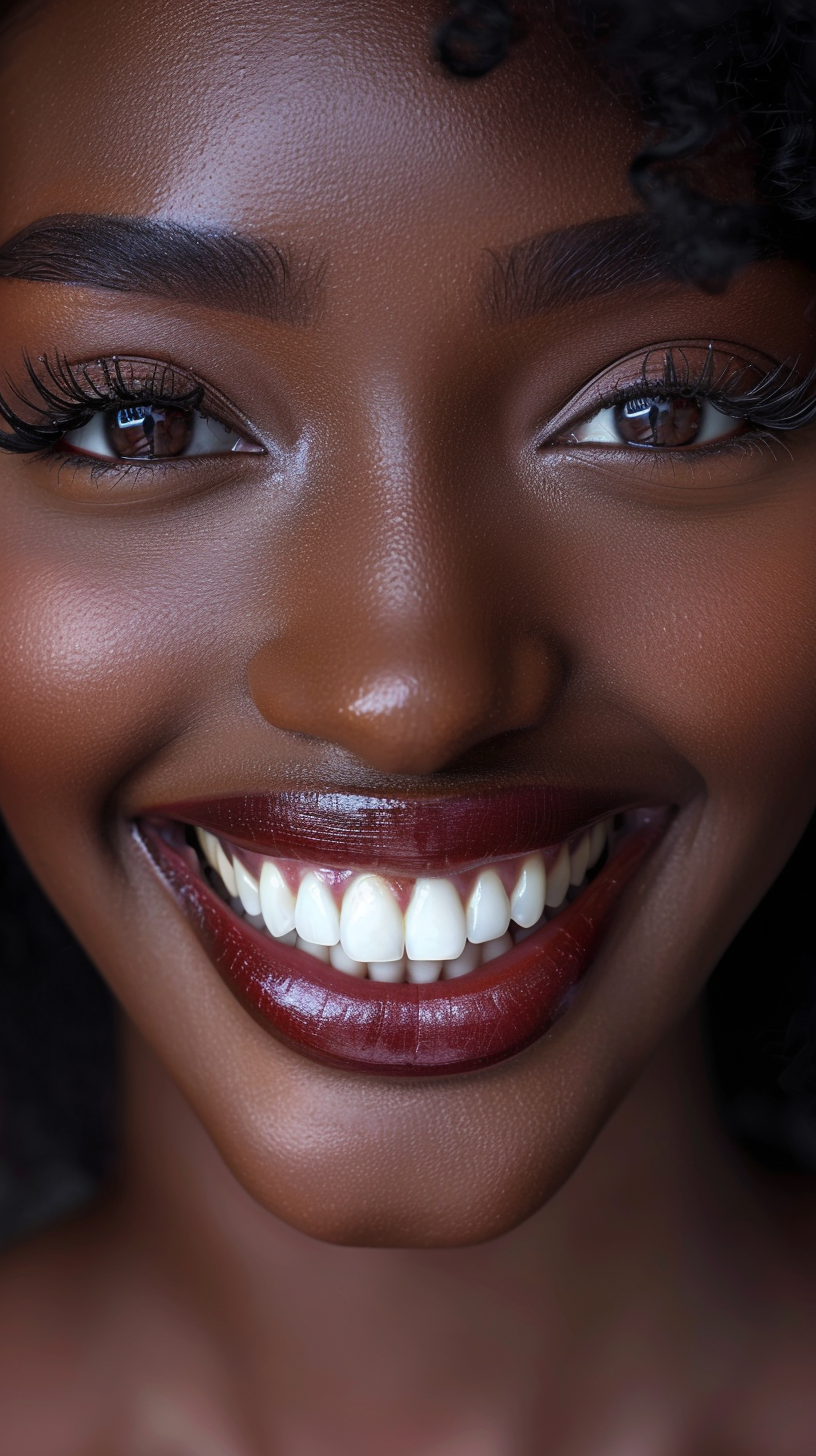 Black woman with healthy teeth