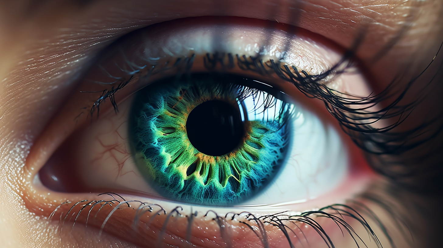 Stunning blue-green eye artwork