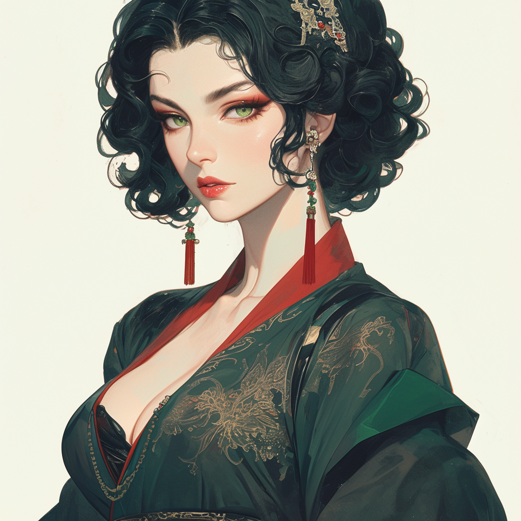 Chinese empress style 1950's fashion